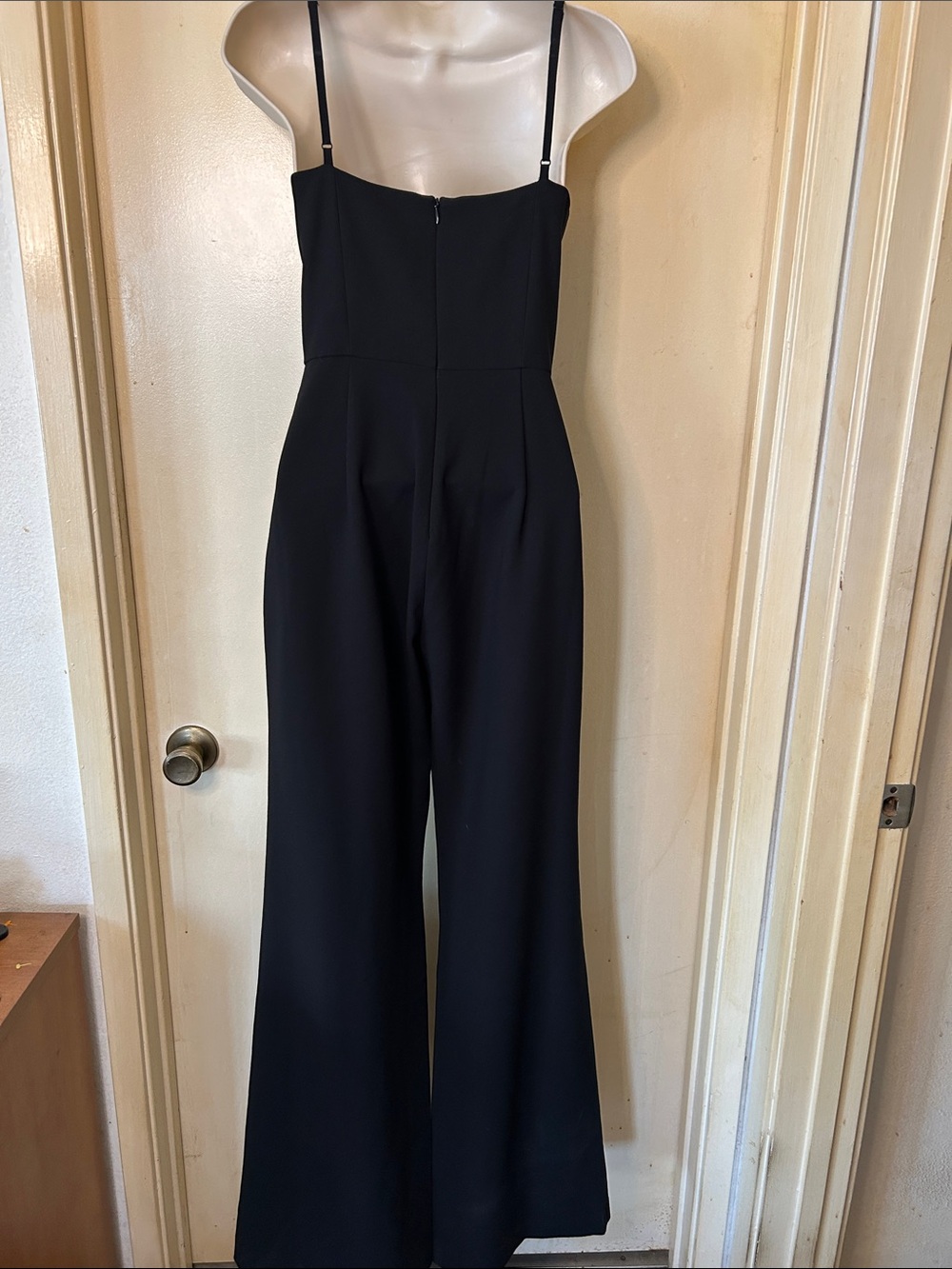 French Connection Black Wide-Leg Spaghetti Strap Jumpsuit size XS - Picture 6 of 10